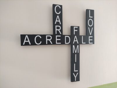 Word pattern spelling Acredale, Care, Family and Love